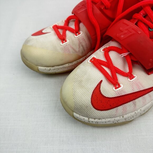 Nike Kevin Durant 7 KD VII GS Red/White Egg Nog Shoes 669942-613 Size 4Y - Picture 2 of 9